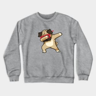 Dabbing Pug Funny Shirt Hip Hop Dabbin Crewneck Sweatshirt